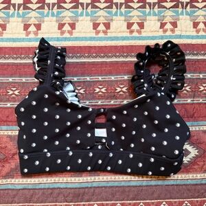 FiVe the label Black and White Polka Dot sports bra small